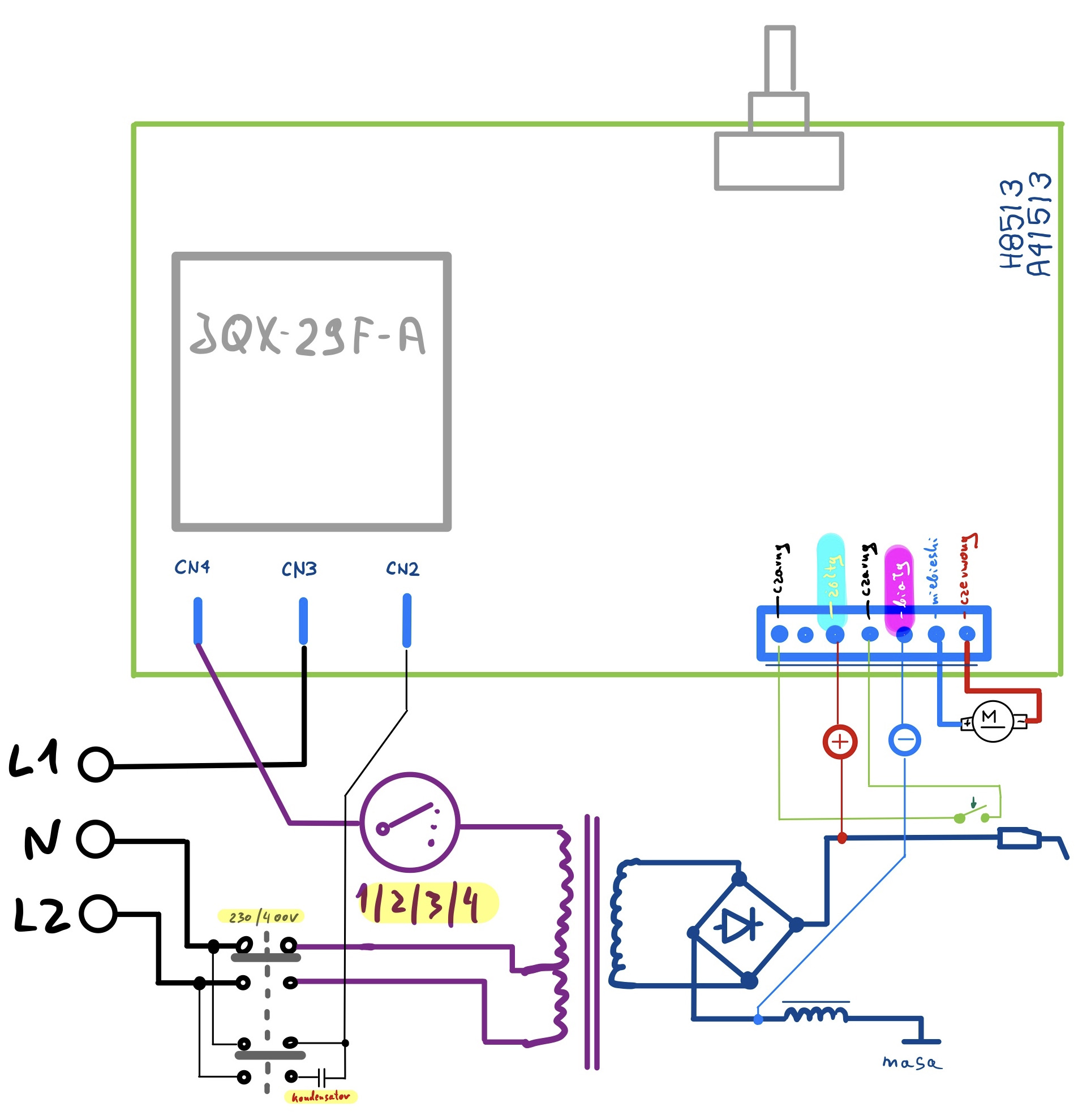 H8513 A41513 schemat podłączenia