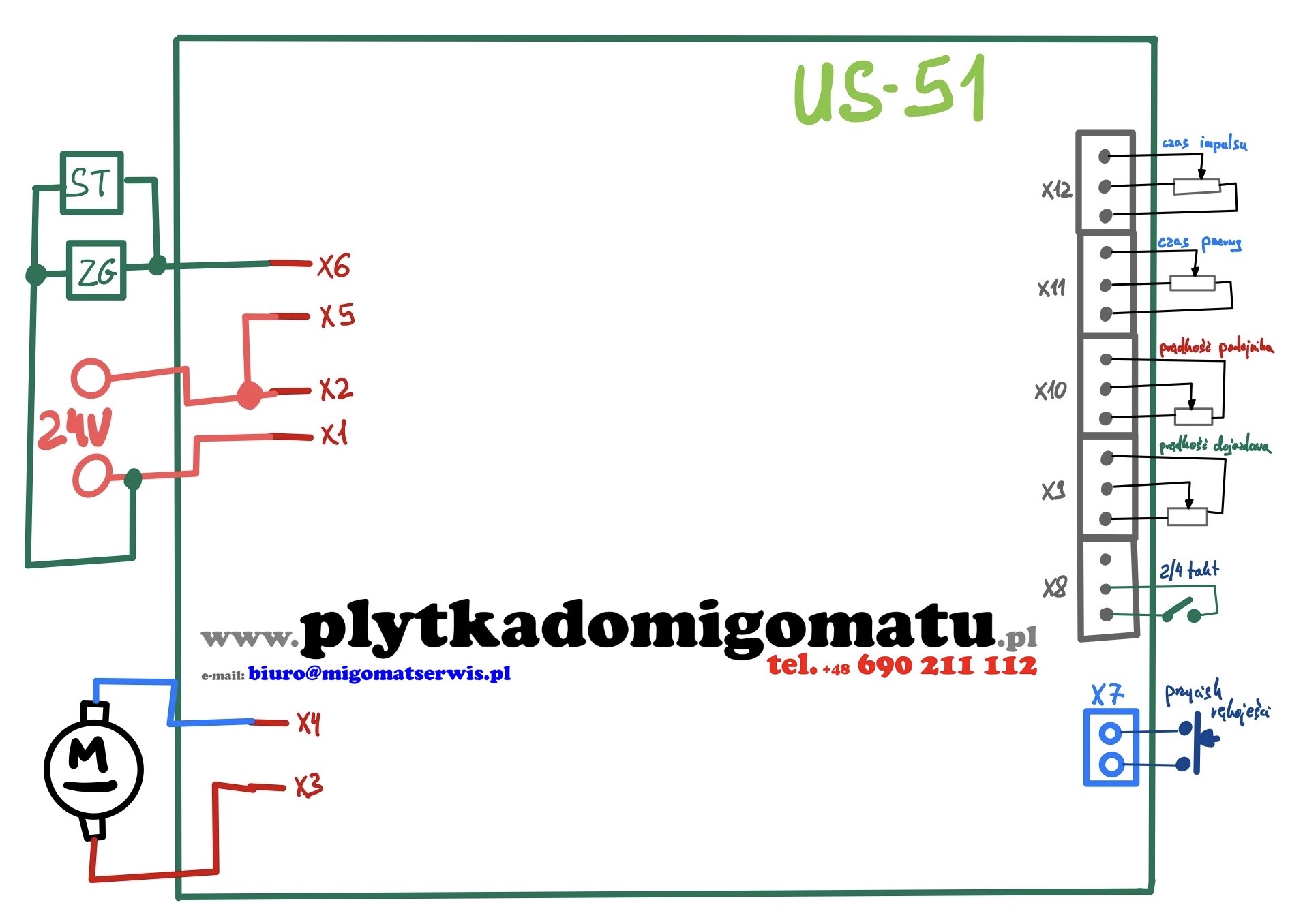 US51 schemat podlaczenia US-51
